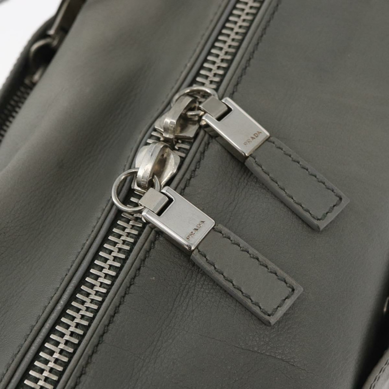 【日本直送】PRADA 手提包 皮革 灰色 銀色 正品 179402A-16