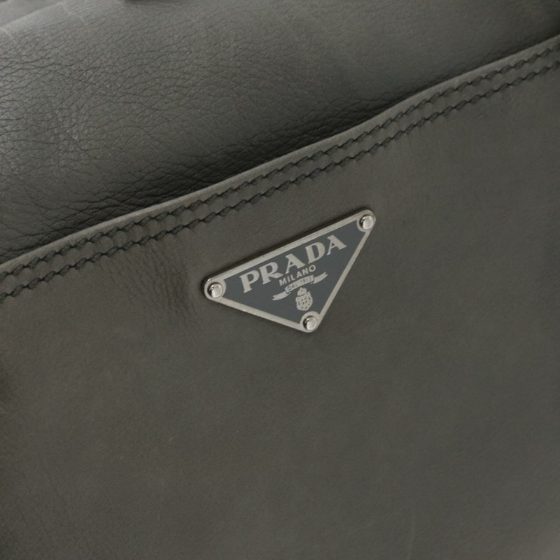 【日本直送】PRADA 手提包 皮革 灰色 銀色 正品 179402A-17