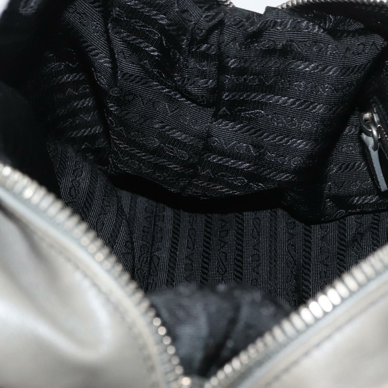 【日本直送】PRADA 手提包 皮革 灰色 銀色 正品 179402A-20