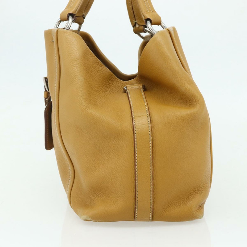 【日本直送】PRADA 手提包 皮革 棕色 銀色 正品 179442A-2