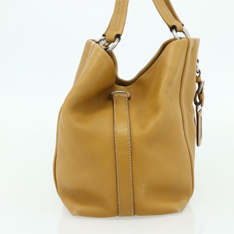 【日本直送】PRADA 手提包 皮革 棕色 銀色 正品 179442A-3