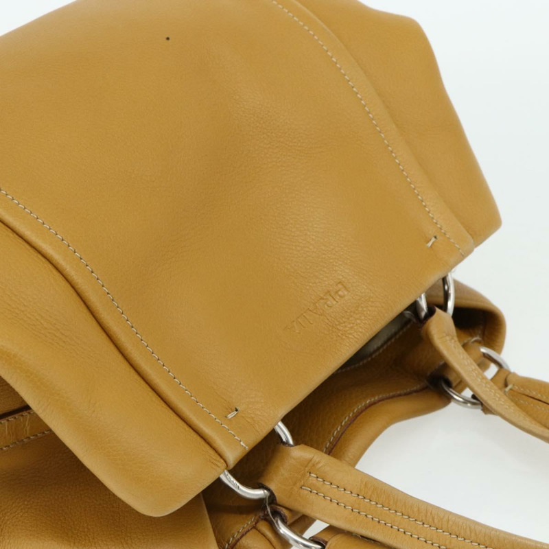 【日本直送】PRADA 手提包 皮革 棕色 銀色 正品 179442A-5