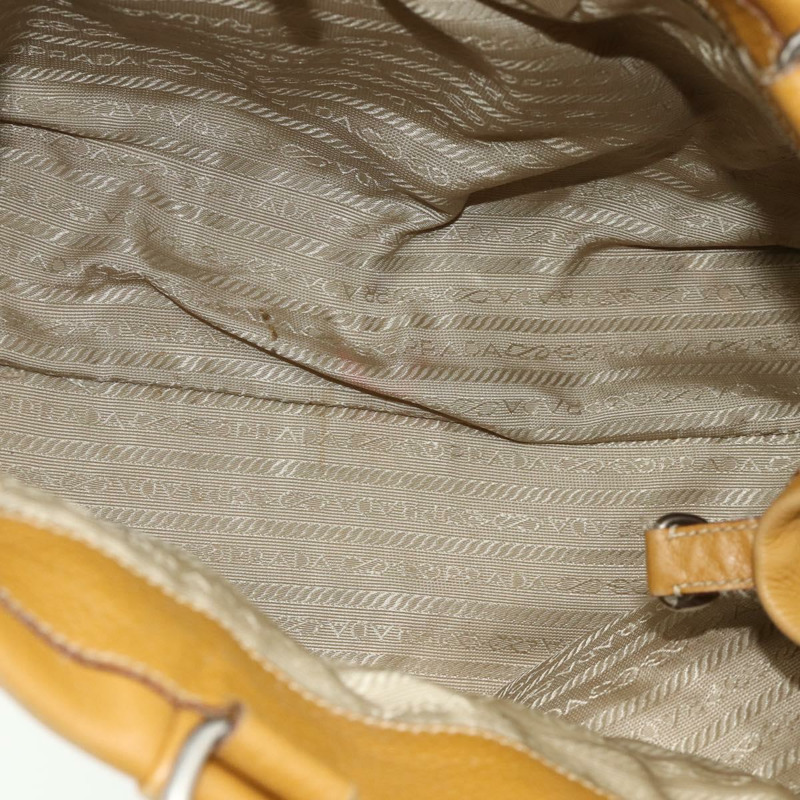 【日本直送】PRADA 手提包 皮革 棕色 銀色 正品 179442A-10
