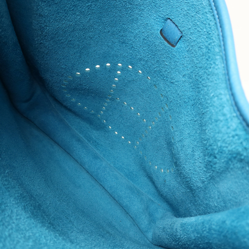 HERMES Clemence皮革Evelyne PM肩背袋Bleu Izmir-4