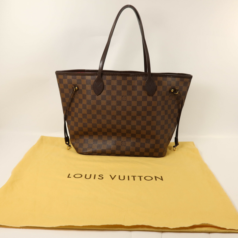 LOUIS VUITTON Damier Neverfull MM手挽袋-8