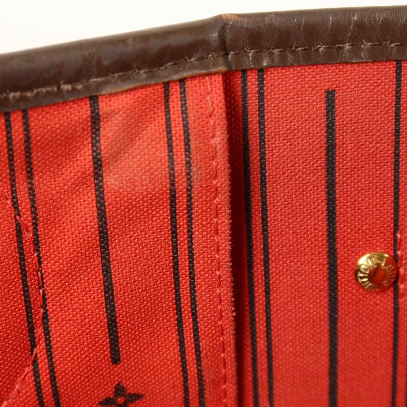 LOUIS VUITTON Damier Neverfull MM手挽袋-15