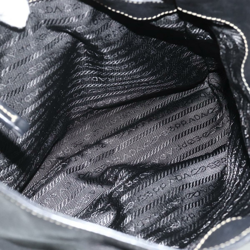 【日本直送】PRADA 皮革手提包 黑色 銀色 正品 179472A-24