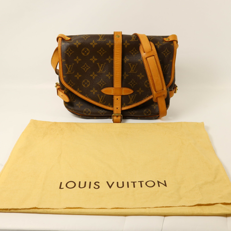 LOUIS VUITTON Monogram Saumur 30肩背袋-9