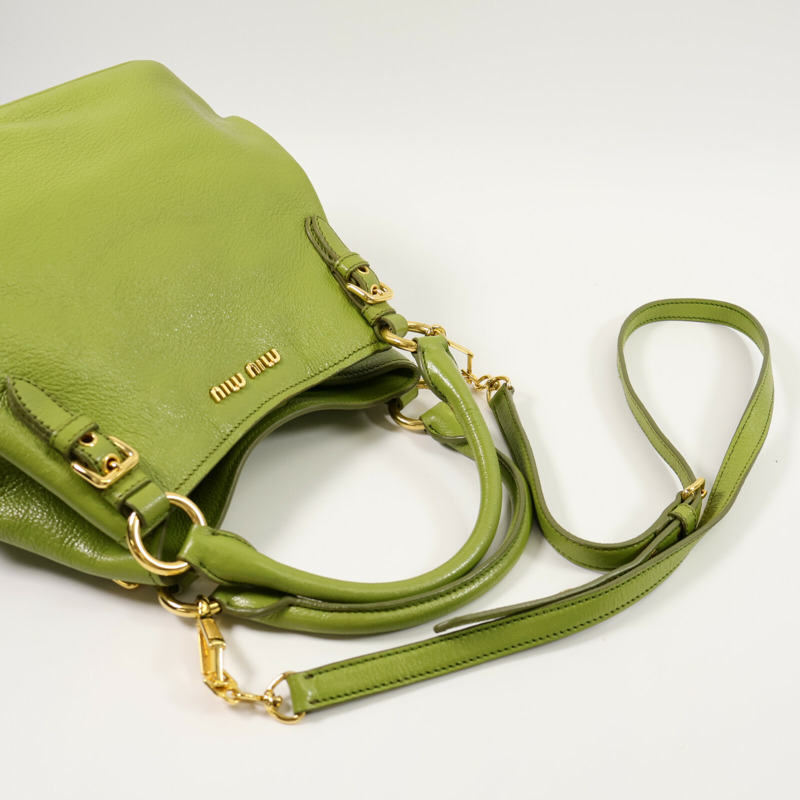 Miu Miu 牛皮皮革Shoulder Bag手挽肩背兩用袋-9