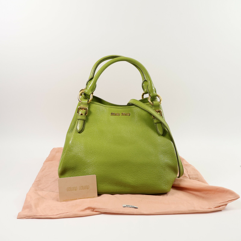 Miu Miu 牛皮皮革Shoulder Bag手挽肩背兩用袋-10