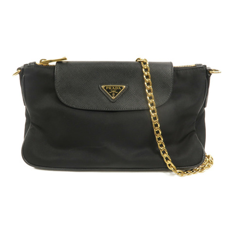 PRADA 尼龍Shoulder Bag鏈帶肩背袋