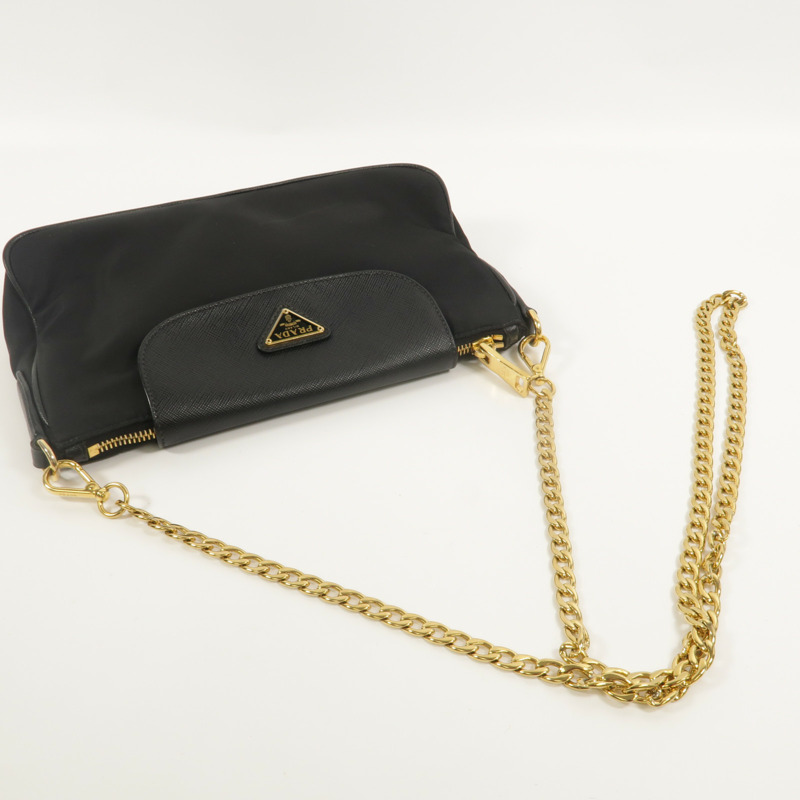 PRADA 尼龍Shoulder Bag鏈帶肩背袋-7