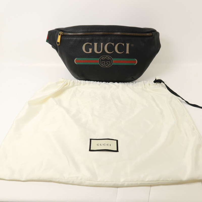 GUCCI 牛皮皮革Waist Bag腰包-9