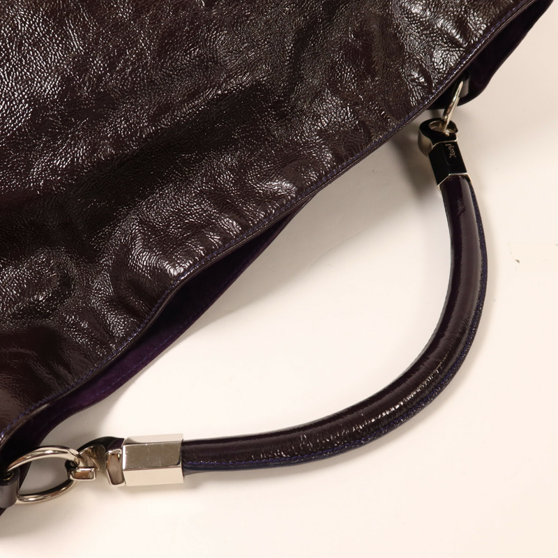 YVES SAINT LAURENT 漆皮皮革Roady Hobo肩背袋-7