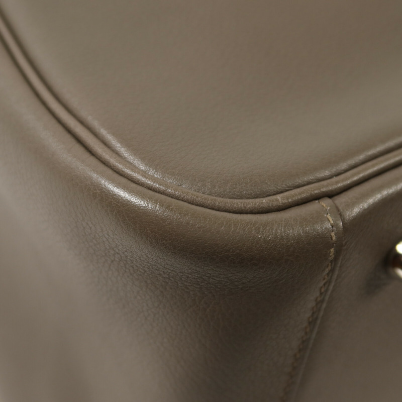 HERMES Evercolor皮革Lindy 34手挽肩背兩用袋Etain-12