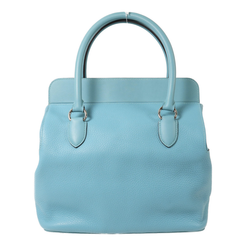 HERMES Clemence皮革Toolbox 26手挽肩背兩用袋Bleu Saint Cyr-1