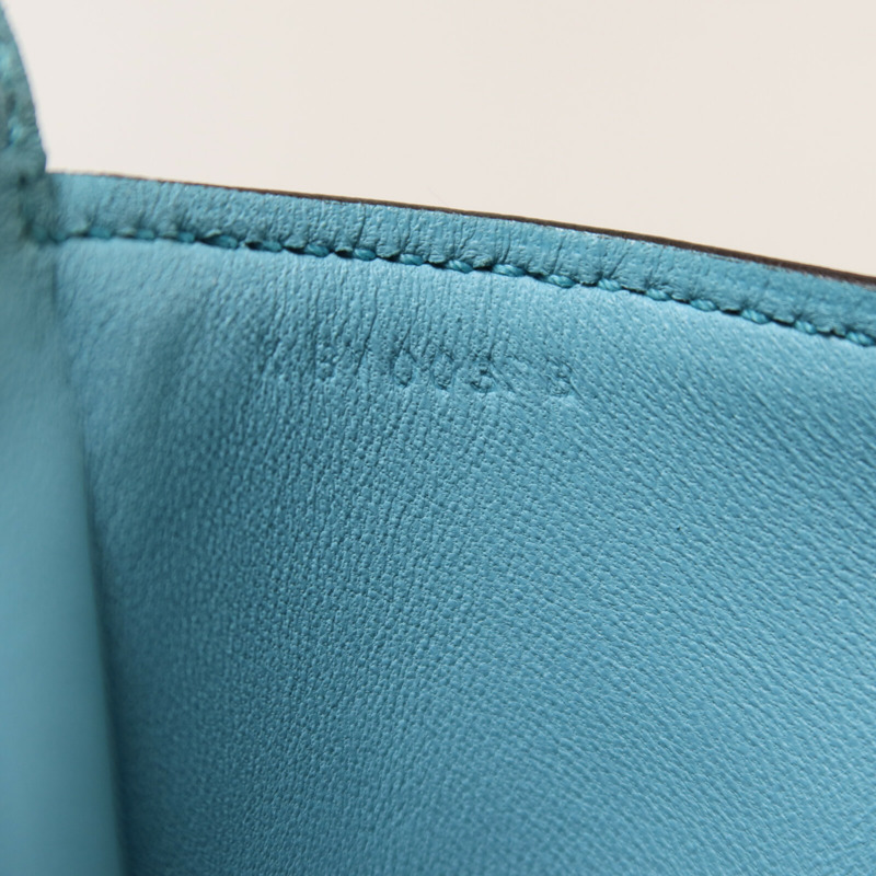 HERMES Clemence皮革Toolbox 26手挽肩背兩用袋Bleu Saint Cyr-6