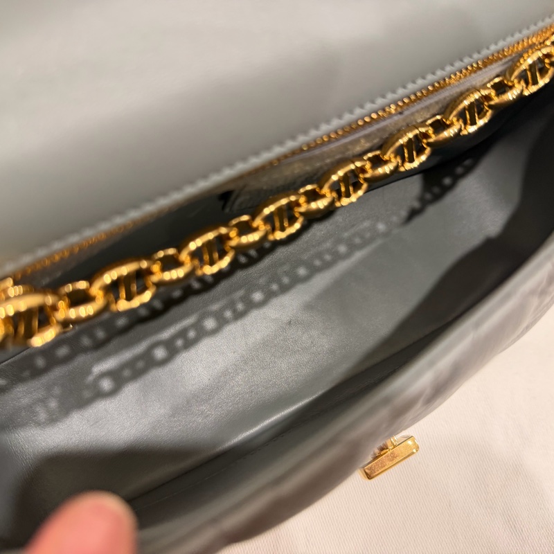 DIOR CARO 牛皮 藍灰色 M41G caro 中號 medium 25公分-11