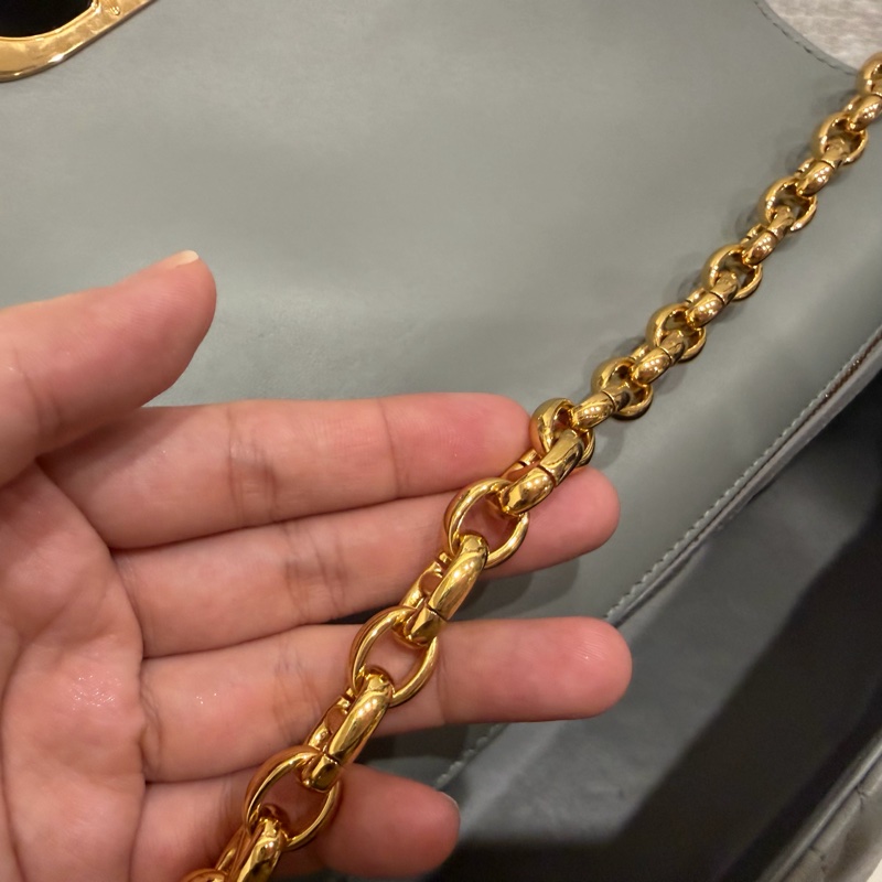 DIOR CARO 牛皮 藍灰色 M41G caro 中號 medium 25公分-13