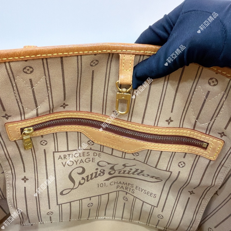 莉亞精品♡ Lv Neverfull MM 老花托特包-8