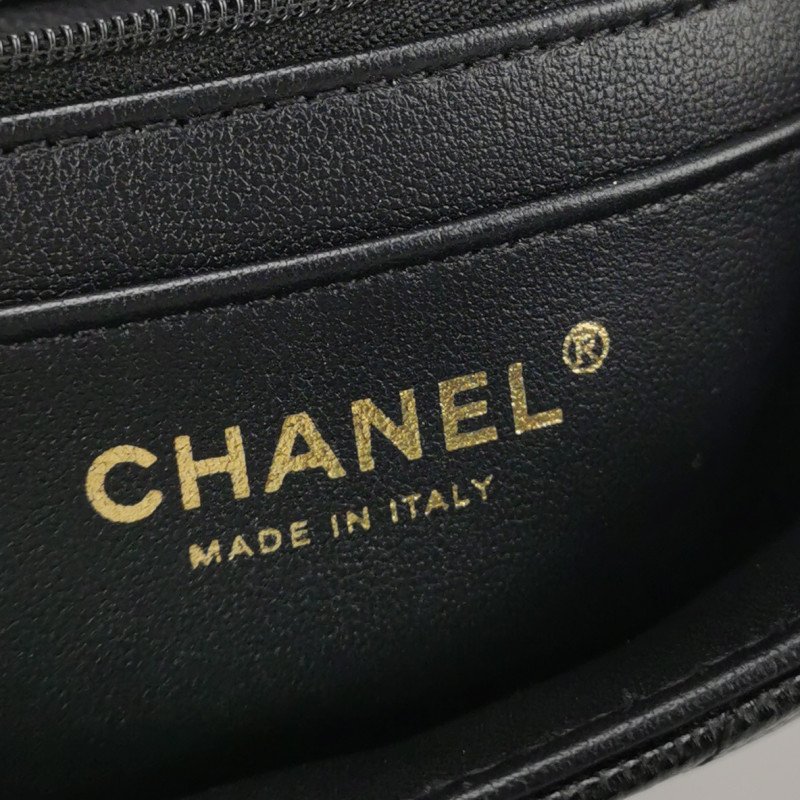 Chanel Classic Flap 經典款方胖子牛皮菱格絎縫雙C扣皮穿鏈斜背包單肩包-7