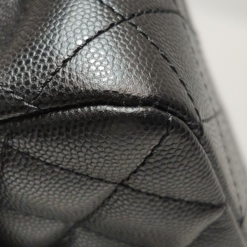 Chanel Classic Flap 經典款方胖子牛皮菱格絎縫雙C扣皮穿鏈斜背包單肩包-15