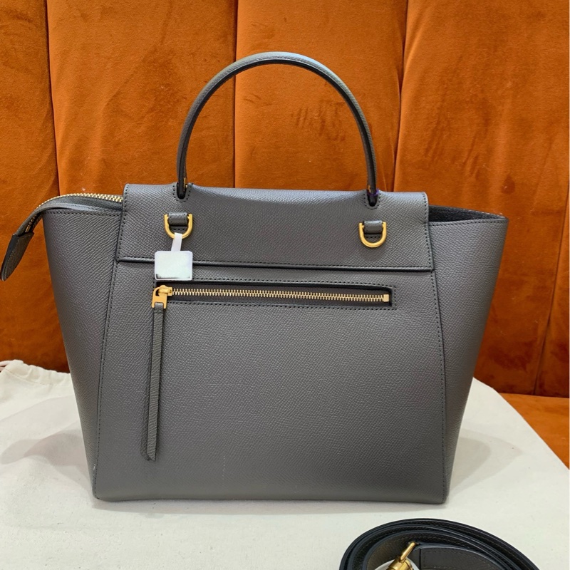 👜Celine 賽琳大象灰色中號鯰魚包 24 x 20 x 13-1