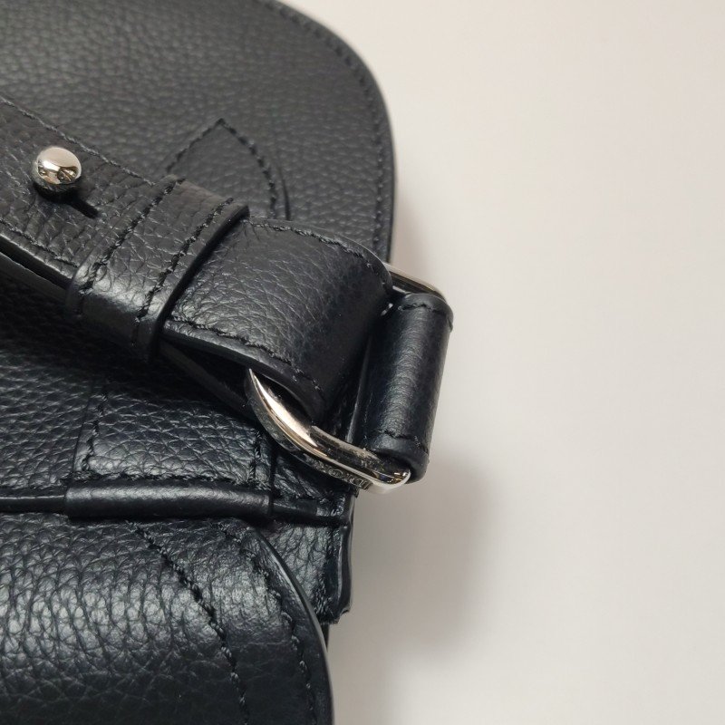 Dior Saddle馬鞍包牛皮純色皮革肩帶馬鞍造型斜背包單肩包-10