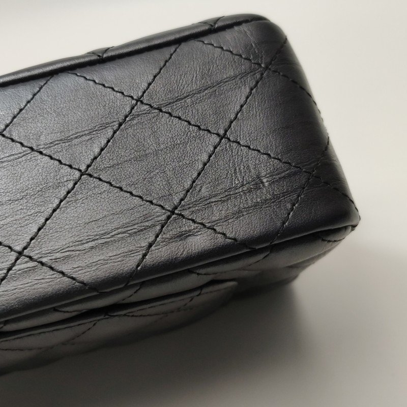 Chanel Classic Flap 經典款大mini牛皮菱格絎縫雙C扣皮穿鏈斜背包單肩包-19