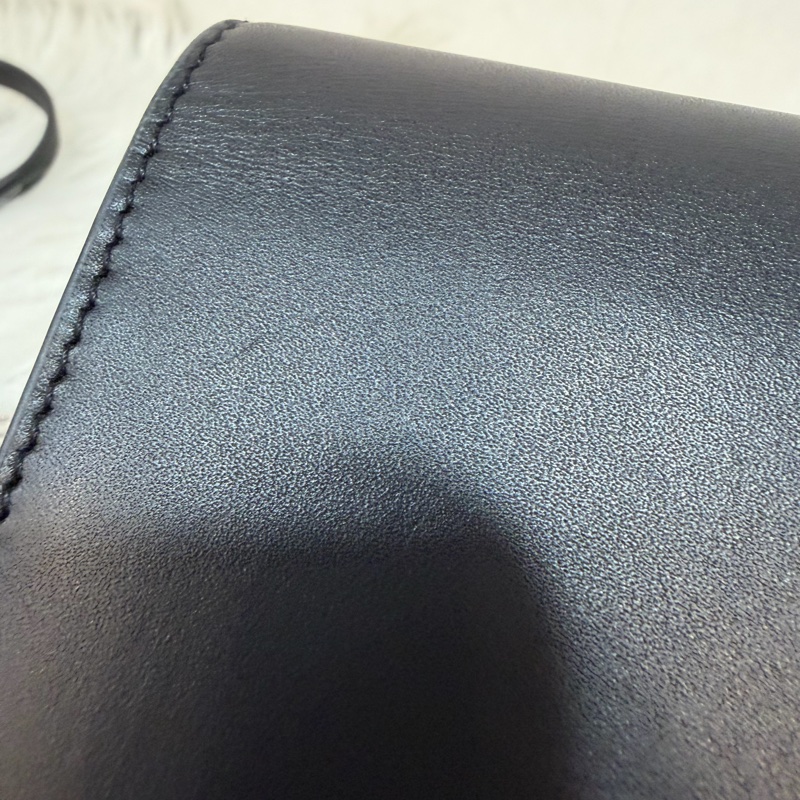 YSL 452159 KATE WOC 黑色 牛皮 銀鍊 肩背包 斜背包 鍊子 長夾 發財包 錢包-21
