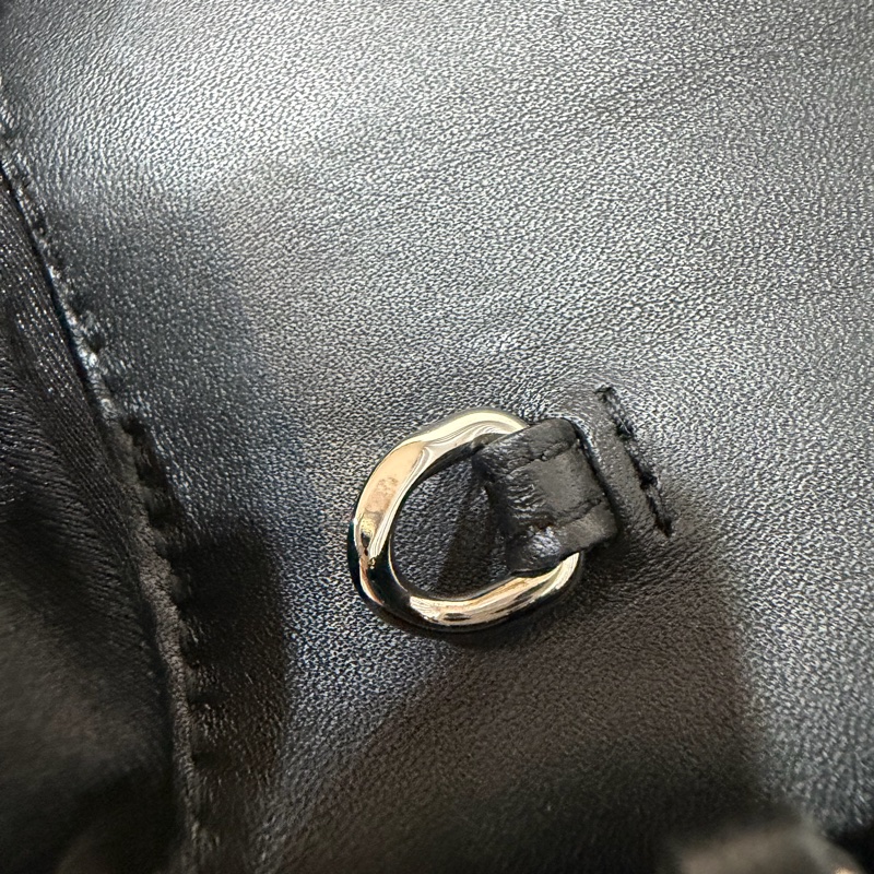 YSL 452159 KATE WOC 黑色 牛皮 銀鍊 肩背包 斜背包 鍊子 長夾 發財包 錢包-44
