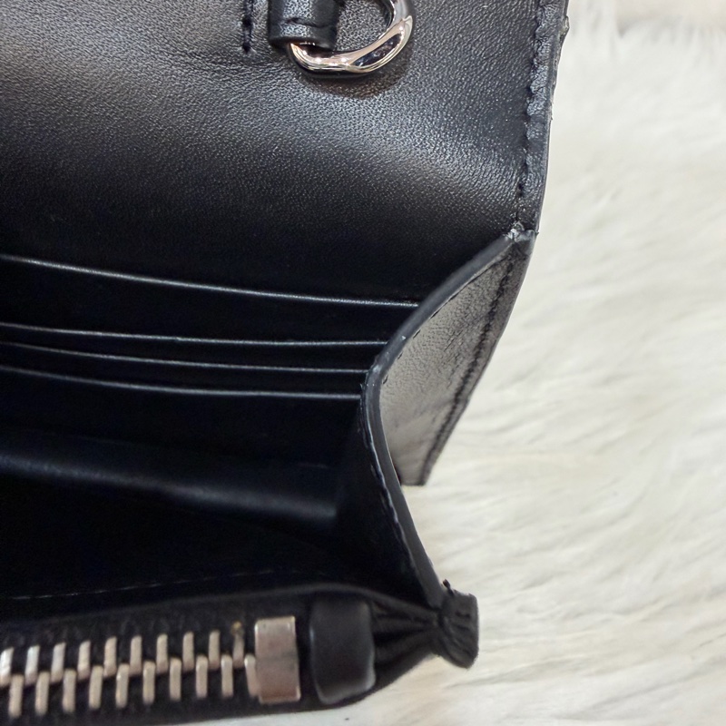 YSL 452159 KATE WOC 黑色 牛皮 銀鍊 肩背包 斜背包 鍊子 長夾 發財包 錢包-47