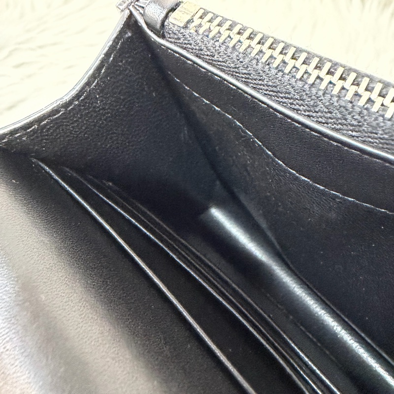 YSL 452159 KATE WOC 黑色 牛皮 銀鍊 肩背包 斜背包 鍊子 長夾 發財包 錢包-52