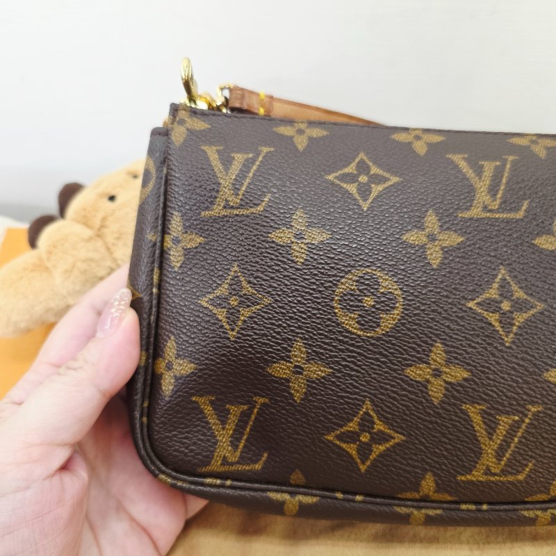 母親節感恩月特惠 Louis Vuitton原花大款麻將包  手提包/腋下包/斜背包 大手機可入就是好包-7