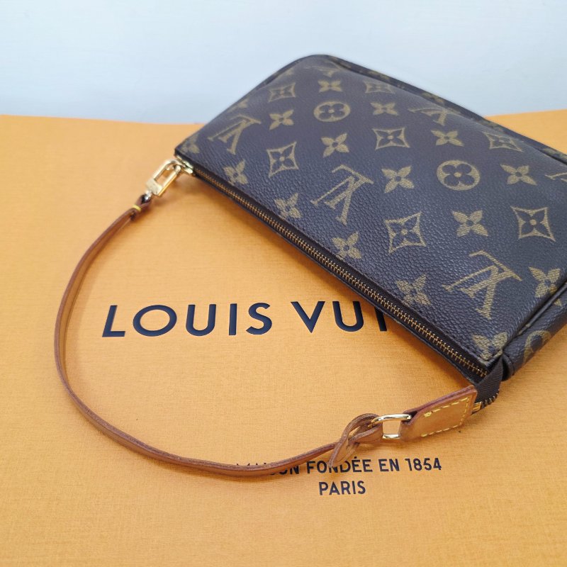 母親節感恩月特惠 Louis Vuitton原花大款麻將包  手提包/腋下包/斜背包 大手機可入就是好包-16