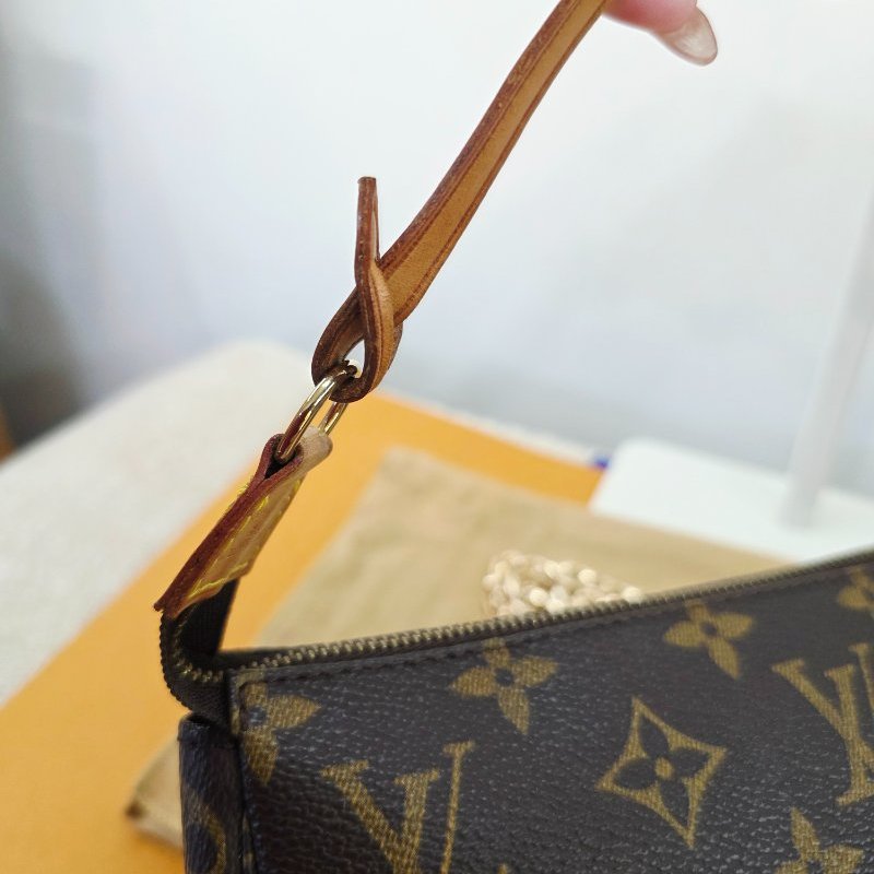 母親節感恩月特惠 Louis Vuitton原花大款麻將包  手提包/腋下包/斜背包 大手機可入就是好包-36