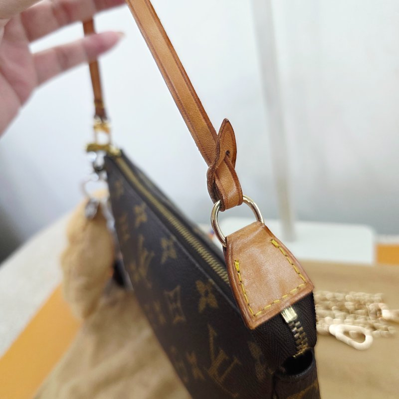 母親節感恩月特惠 Louis Vuitton原花大款麻將包  手提包/腋下包/斜背包 大手機可入就是好包-42