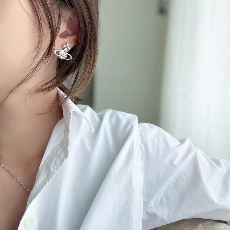 Vivienne Westwood🪐 Mayfair Bas Relief Earrings經典款耳環 卯釘設計-1