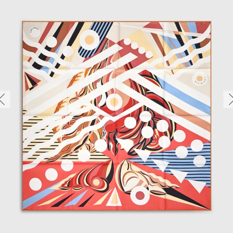 【正品現貨】Hermès 愛馬仕 Le Rêve de Julia 90公分真絲方巾/絲巾-5