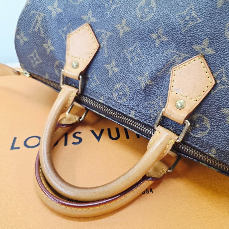 特惠一顆 我最美 Louis Vuitton LV 原花 Speedy30 明星人手一顆 /母親節感恩月活動 贈精美可調式斜背帶 /Monogram皮革手提包 /波士頓包-2
