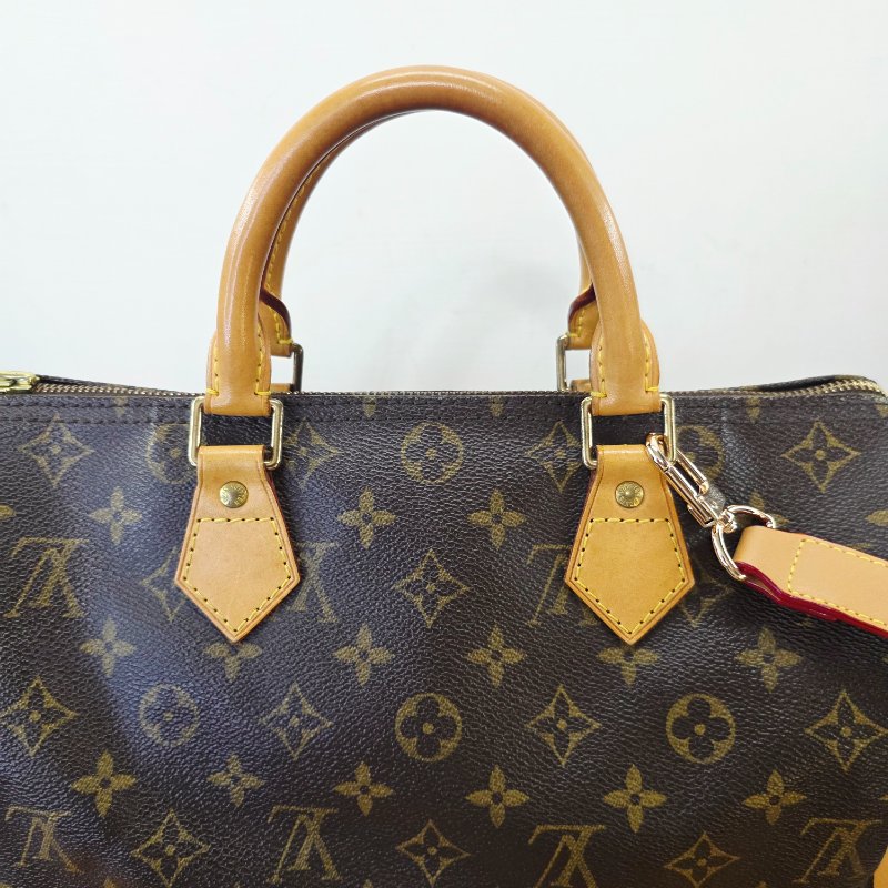 特惠一顆 我最美 Louis Vuitton LV 原花 Speedy30 明星人手一顆 /母親節感恩月活動 贈精美可調式斜背帶 /Monogram皮革手提包 /波士頓包-7