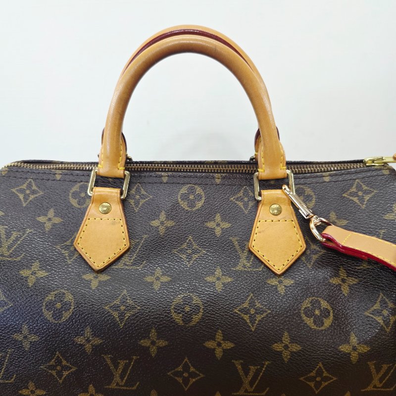 特惠一顆 我最美 Louis Vuitton LV 原花 Speedy30 明星人手一顆 /母親節感恩月活動 贈精美可調式斜背帶 /Monogram皮革手提包 /波士頓包-9