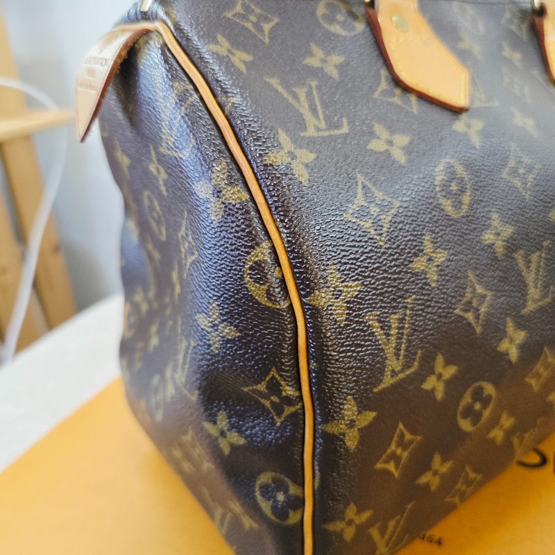 特惠一顆 我最美 Louis Vuitton LV 原花 Speedy30 明星人手一顆 /母親節感恩月活動 贈精美可調式斜背帶 /Monogram皮革手提包 /波士頓包-17