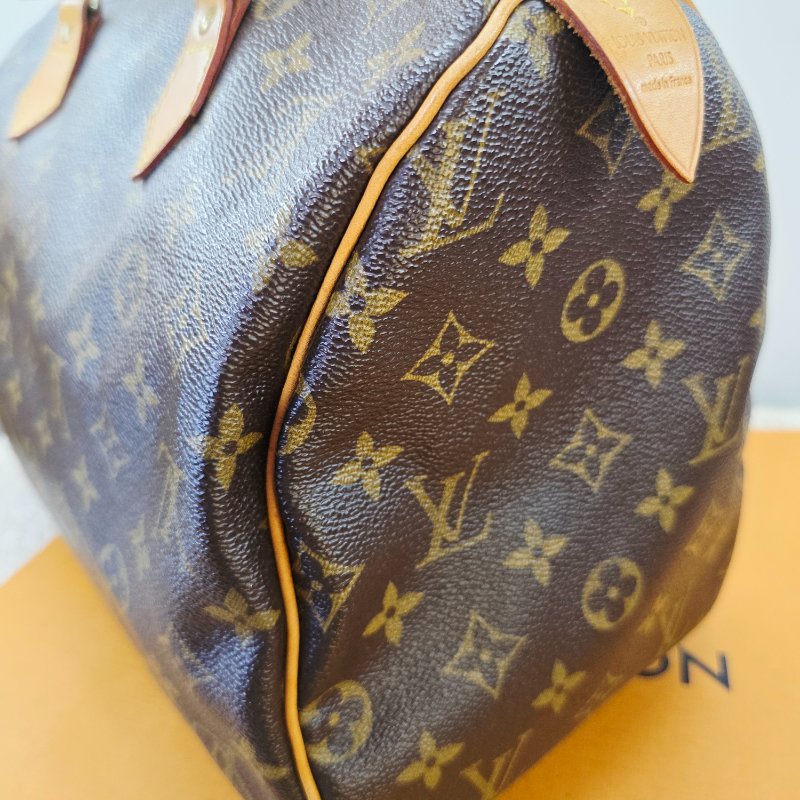 特惠一顆 我最美 Louis Vuitton LV 原花 Speedy30 明星人手一顆 /母親節感恩月活動 贈精美可調式斜背帶 /Monogram皮革手提包 /波士頓包-19
