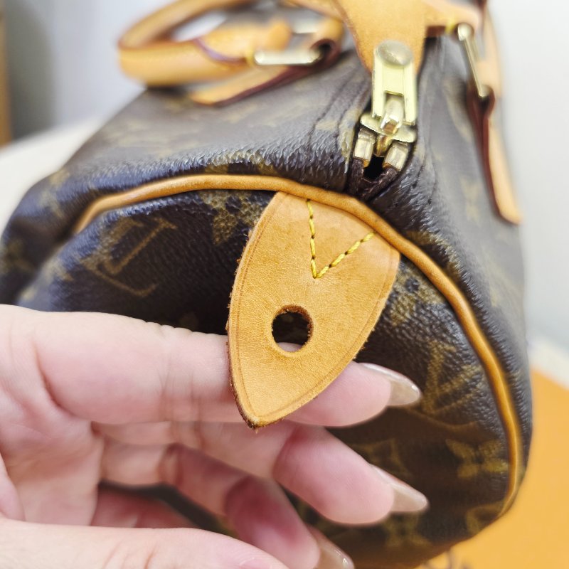 特惠一顆 我最美 Louis Vuitton LV 原花 Speedy30 明星人手一顆 /母親節感恩月活動 贈精美可調式斜背帶 /Monogram皮革手提包 /波士頓包-22
