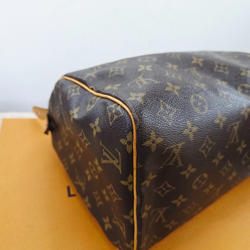 特惠一顆 我最美 Louis Vuitton LV 原花 Speedy30 明星人手一顆 /母親節感恩月活動 贈精美可調式斜背帶 /Monogram皮革手提包 /波士頓包-26