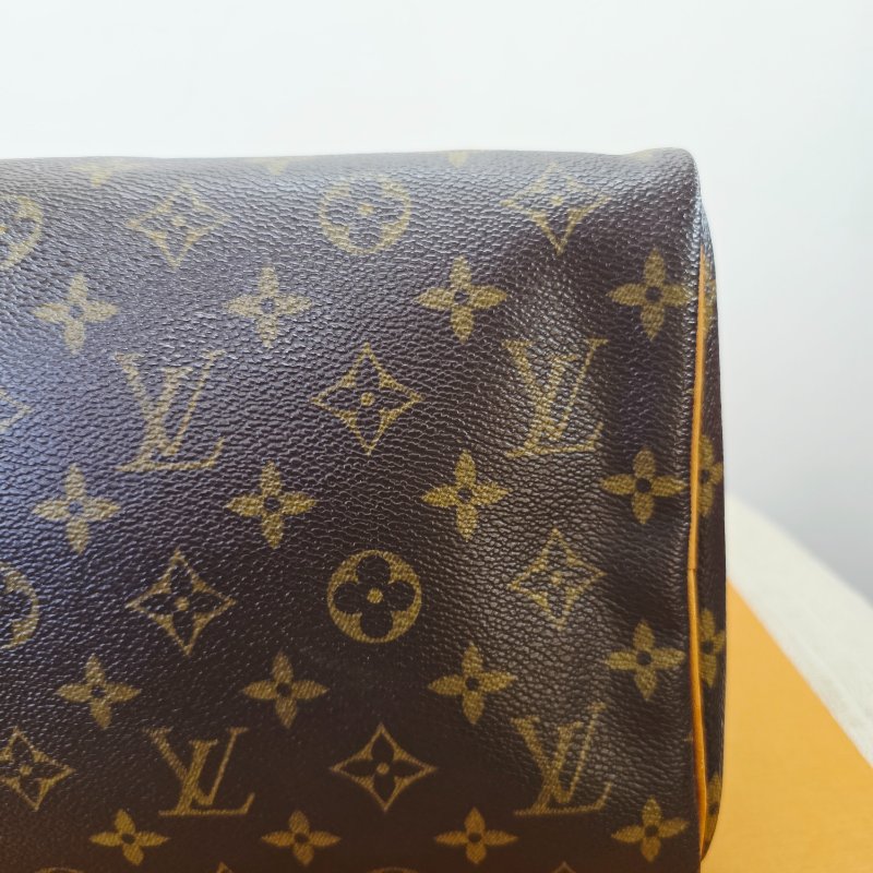 特惠一顆 我最美 Louis Vuitton LV 原花 Speedy30 明星人手一顆 /母親節感恩月活動 贈精美可調式斜背帶 /Monogram皮革手提包 /波士頓包-29