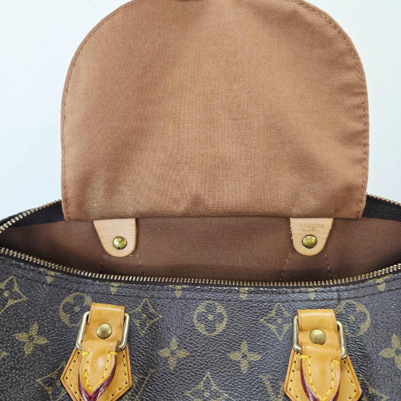 特惠一顆 我最美 Louis Vuitton LV 原花 Speedy30 明星人手一顆 /母親節感恩月活動 贈精美可調式斜背帶 /Monogram皮革手提包 /波士頓包-35