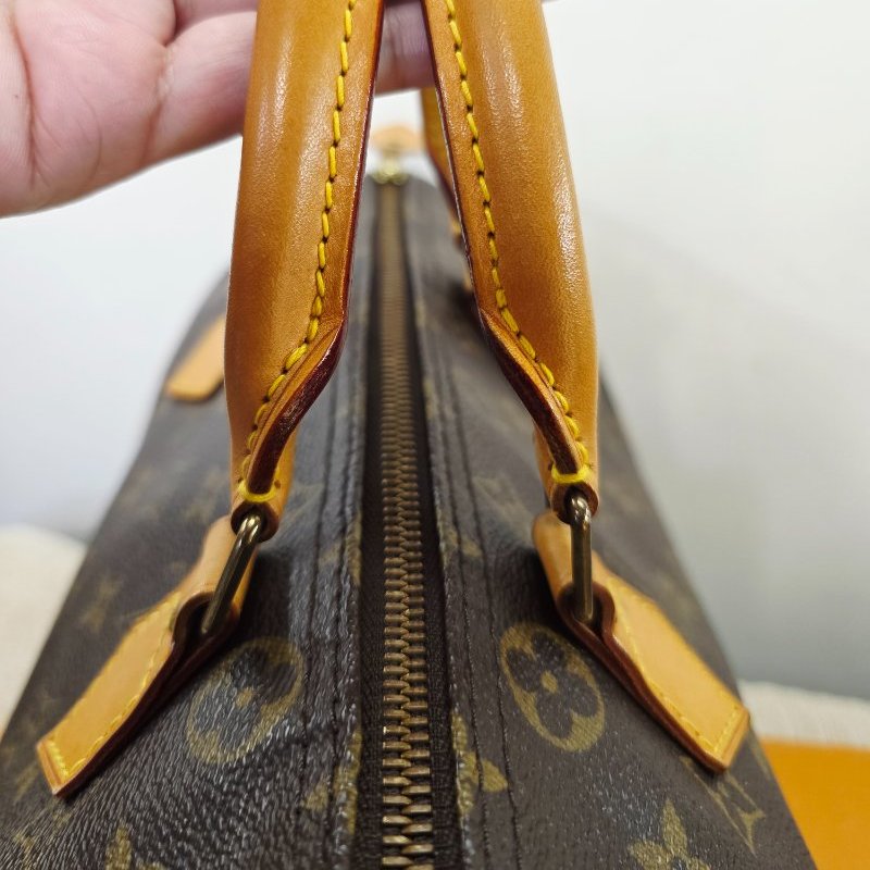 特惠一顆 我最美 Louis Vuitton LV 原花 Speedy30 明星人手一顆 /母親節感恩月活動 贈精美可調式斜背帶 /Monogram皮革手提包 /波士頓包-39