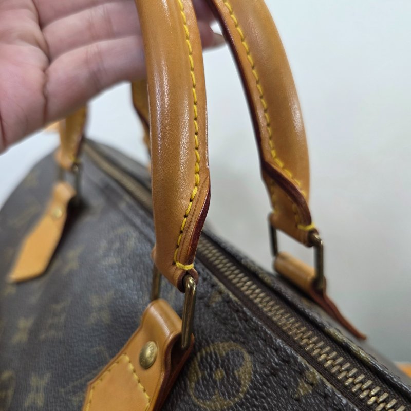 特惠一顆 我最美 Louis Vuitton LV 原花 Speedy30 明星人手一顆 /母親節感恩月活動 贈精美可調式斜背帶 /Monogram皮革手提包 /波士頓包-43